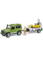 Bruder Land Rover Defender mit Anhänger, JCB Mikrobagger