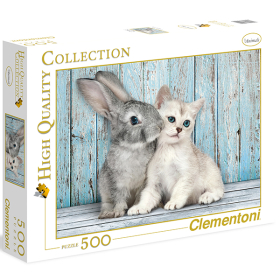 Clementoni Puzzle Katze & Hase, 500 Teile