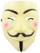 Maske Guy Fawkes Anonymous Vendetta Maske, gelb