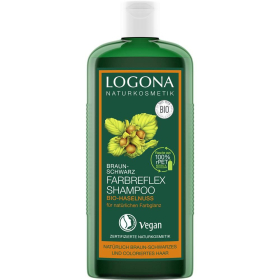 Logona Farbreflex Shampoo, braun-schwarz, Bio-Haselnuss,...