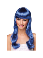 Fasnacht Perücke Chique, blau