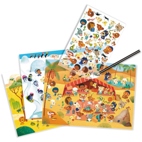 Djeco Abziehbilder - Savanne, W&uuml;ste, Nordpol