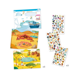 Djeco Abziehbilder - Savanne, W&uuml;ste, Nordpol