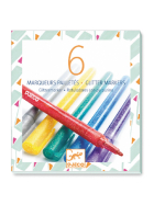 Djeco 6 Markers glitter