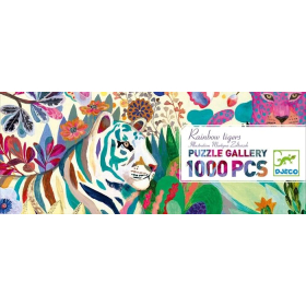 Djeco Puzzle Gallery Rainbow Tigers, 1000 Teile