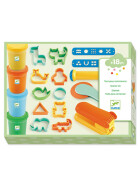 Djeco Knet-Starter-Set, 4 Farben & 17 Werkzeuge