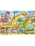 Puzzle Viel zu tun auf der Baustelle, 2 x 24 Teile
