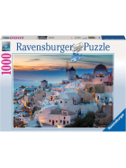 Ravensburger Abend über Santorini