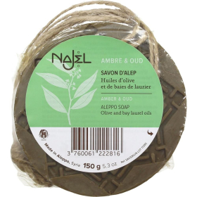 Najel Savon d`Alep ambre et oud, 150 g