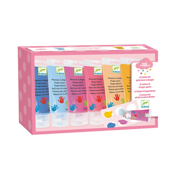 Djeco Fingerfarben in der Tube sweet, 6x assortiert