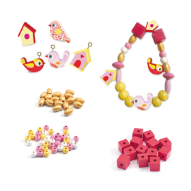 Djeco Holzperlen V&ouml;gel