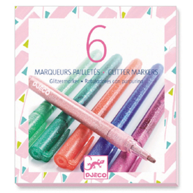 Djeco 6 Marker Glitzer Sweet