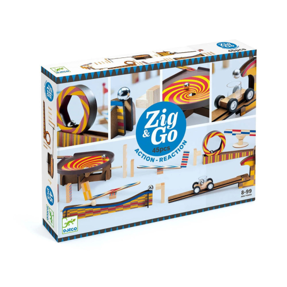 Djeco Kettenreaktionsspiel Zig & Go, 45 Teile