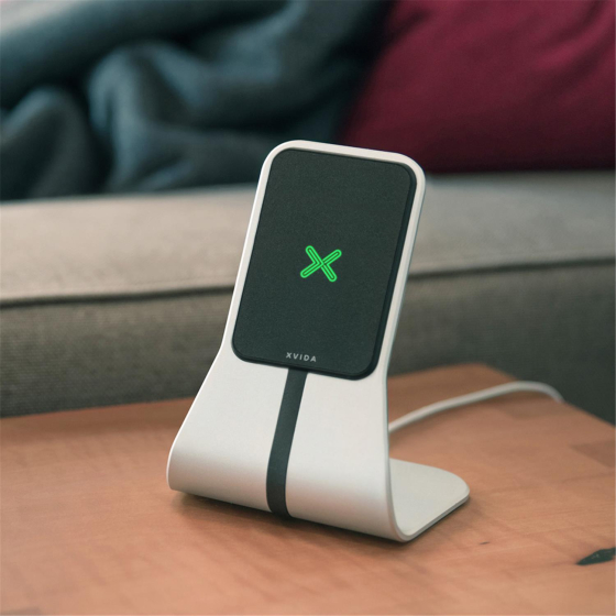 XVIDA Magnetic Charging Desk Stand, Silber