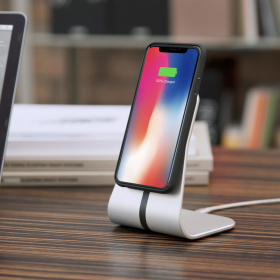 XVIDA Magnetic Charging Desk Stand, Silber