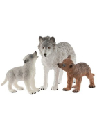 Schleich Wolfsmutter mit Welpen