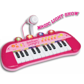 Bontempi Keyboard mit 24 Tasten, pink