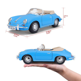 Porsche 356B Cabriolet 1961, 1:18, blau