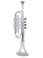 Bontempi Trompete mit 4 farbigen Tasten, 37 cm