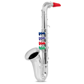 Bontempi Saxophone mit 4 farbigen Tasten, 36 cm