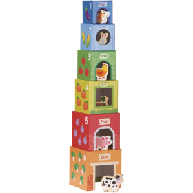 Spielba Stapelturm mit Holztiere