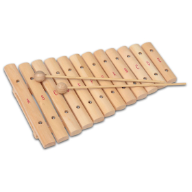 Bontempi Xylophon mit 12 Holzplättche, 35 cm