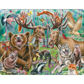 Larsen Puzzle Glückliche Wald-Tiere 42 Teile