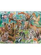 Larsen Puzzle Glückliche Wald-Tiere 42 Teile