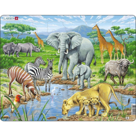 Larsen Puzzle Afrikanische Savanne, 65 Teile