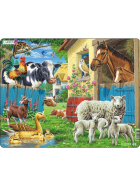 Larsen Puzzle Bauernhof-Tiere, 23 Teile