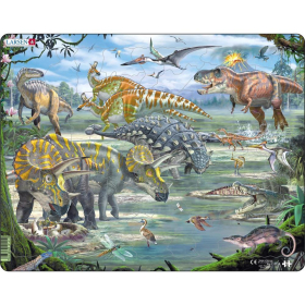 Larsen Puzzle Dinosaurier, 65 Teile