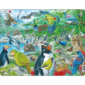 Larsen Puzzle Wildtiere in Neuseeland, 53 Teile