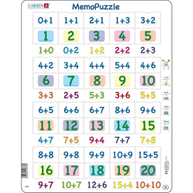 Larsen MemoPuzzle : Addition mit Zahlen von 0-20, 40 Teile