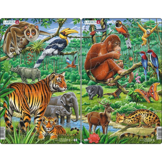 Larsen Puzzle Dschungel (Indien und Südostasien), 30 Teile