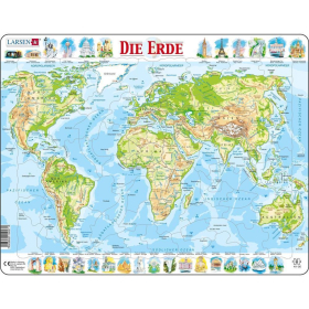 Larsen Puzzle Die Erde physisch, 80 Teile