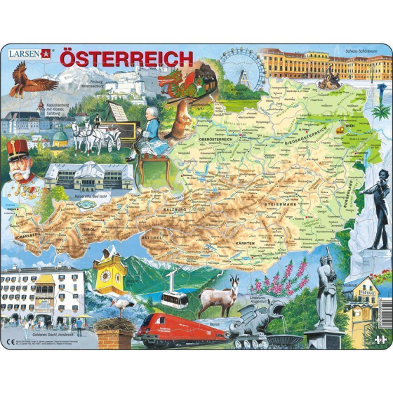 Larsen Puzzle Österreich (physisch), 72 Teile