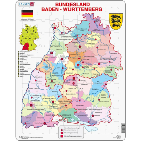 Larsen Puzzle Baden Württemberg Politisch, 70 Teile