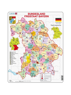 Larsen Puzzle Freistaat Bayern Politisch, 70 Teile