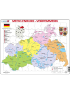 Larsen Puzzle Mecklenburg-Vorpommern Politisch, 70 Teile
