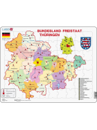 Larsen Puzzle Freistaat Thüringen Politisch, 70 Teile