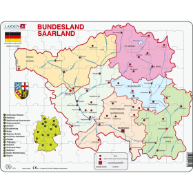 Larsen Puzzle Saarland Politisch, 70 Teile