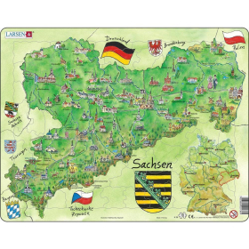 Larsen Puzzle Sachsen, 72 Teile