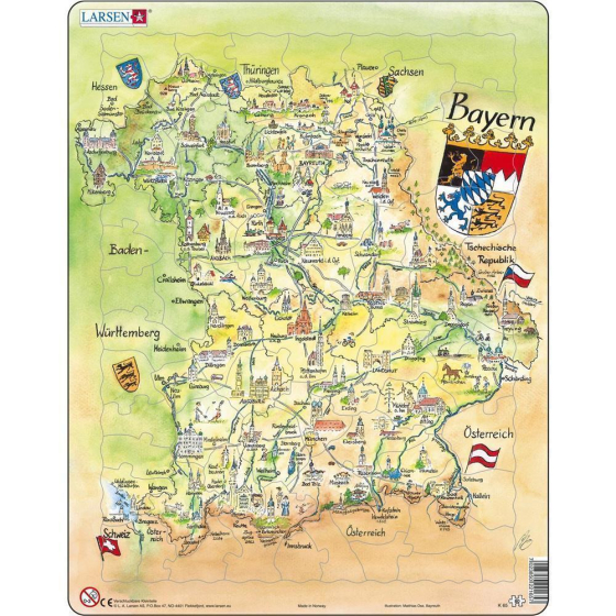 Larsen Puzzle Bayern, 80 Teile