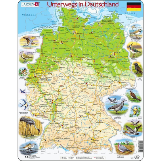 Larsen Puzzle Reisen in Deutschland, 91 Teile