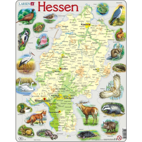 Larsen Puzzle Hessen mit Tieren, 68 Teile