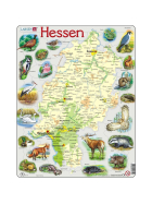 Larsen Puzzle Hessen mit Tieren, 68 Teile