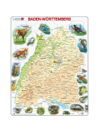 Larsen Puzzle Baden-Württemberg mit Tieren, 63 Teile