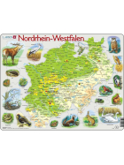 Larsen Puzzle Nordrhein-Westfalen Physical with Animals, 61 Teile