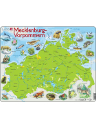 Larsen Puzzle Mecklenburg-Vorpommern körperlich mit Tieren, 60 Teile