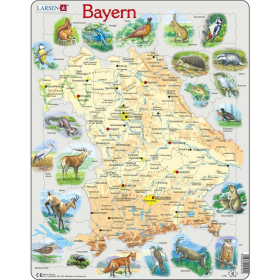 Larsen Puzzle Bayern mit Tieren, 60 Teile